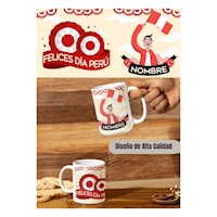 Taza Grande de Loza Diseño Fiestas Patrias Personalizado 15oz 139